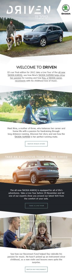 Skoda ‘Driven’ email