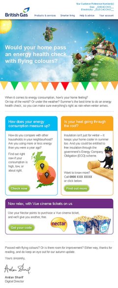 British Gas ‘Home Services’ email