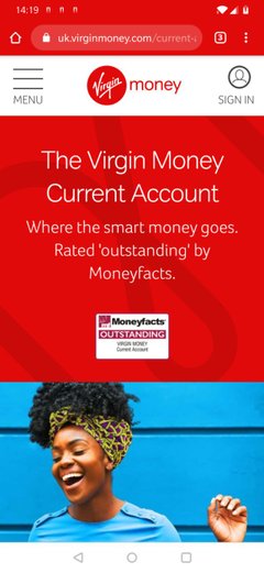 Virgin Money Current Account Mobile