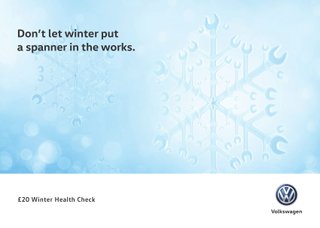 VW 'Winter Health Check' post card