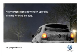 VW 'Winter Health Check' post card
